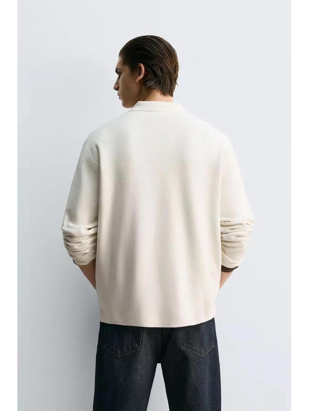 Zara Cream Polo-Neck Knit Sweater - Picture 3 of 14
